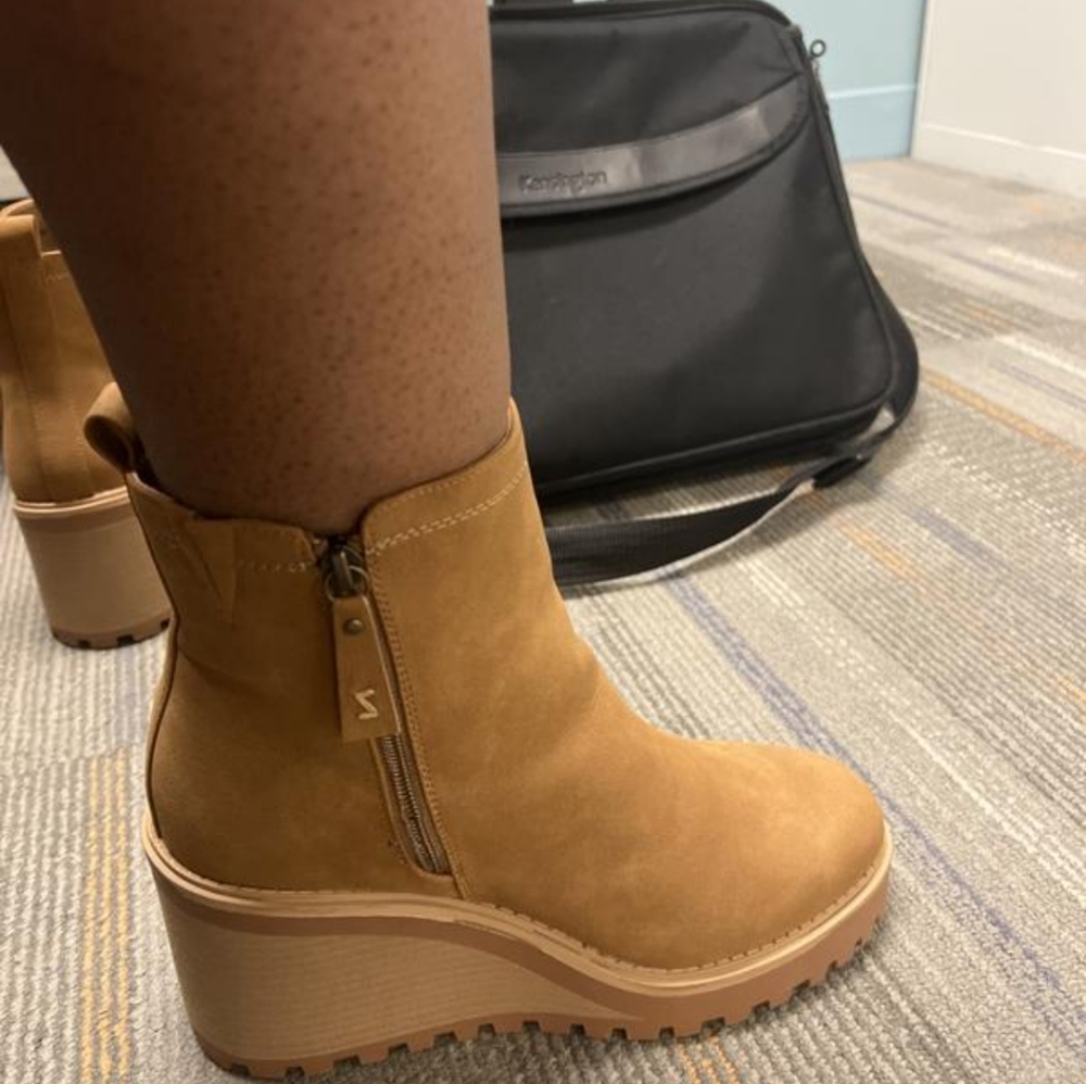 Torrid Tan Wedge Boots